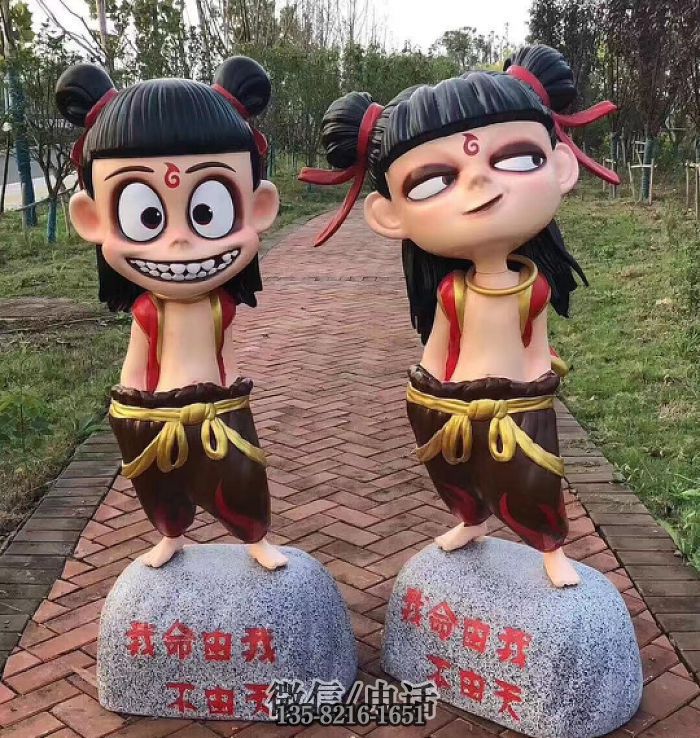 我命由我不由天之哪吒雕塑，總高1.4米